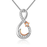 White Gold Plated Infinity Love Necklace