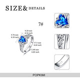 September Heart Rings For Women Sterling Silver Wing Jewelry Mothers Day Gifts For Women