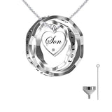 Silver Cremation Jewelry Urn Pendant Necklace 