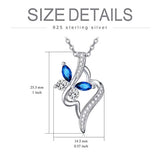 Butterfly Necklace for Women Infinity Pendant Necklace Crystal Jewelry Chain for Girlfriend Mother Wife