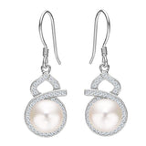 Pearl 8-Shaped Drop Earrings