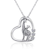 Silver Giraffe Necklace 
