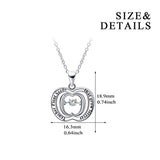 Graduation Gifts Teacher's Day Gifts Sterling Silver Apple Pendant Necklace for Teacher