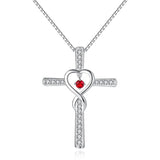 Cross Love Heart Infinity God Cross Pendant Necklace
