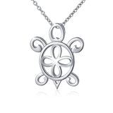 Silver Animal Filigree celtic turtle Pendant Necklace