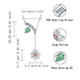 S925 Sterling Silver Sunflower Y Necklace - Christmas Jewelry Gifts for Women