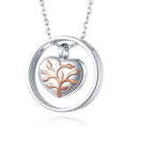  Silver Tree of Life Heart  Keepsake Memorial Urn Necklace