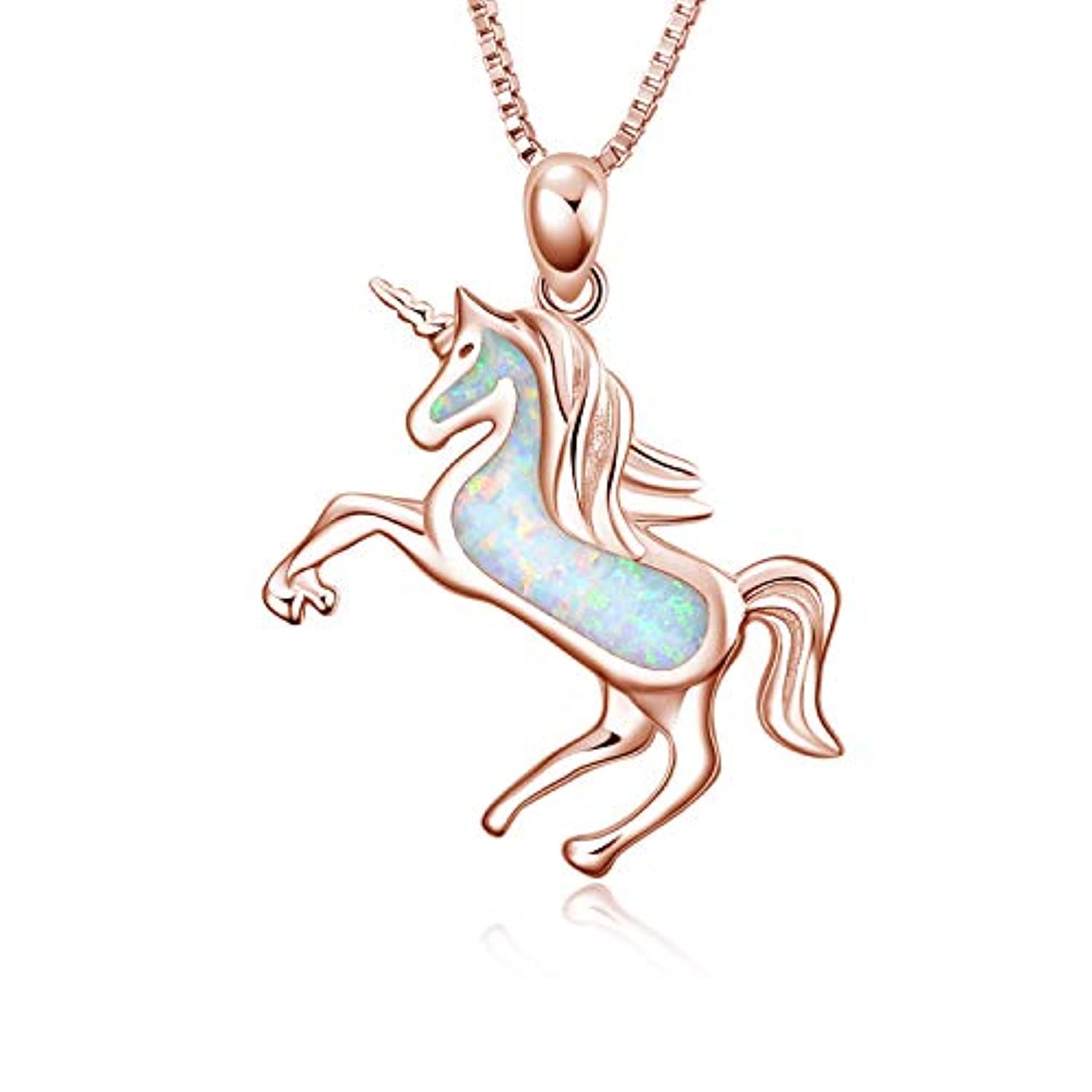 925 Silver Jewelry | Silver Unicorn Necklace - 14579