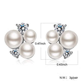 925 Sterling Silver Freshwater Pearl Stud Earrings for Women