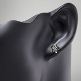 Women’s 925 Oxidized Sterling Silver Filigree Sea Turtle Post Stud Earrings
