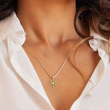 Sterling Silver Created Fire Opal Ferris wheel Necklace October Birthstone Fine Jewelry for Women 16+2 inch Extender