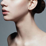 Sterling Silver Star Earrings Tiny Star/Triangle Ear Stud  Earrings Hypoallergenic for Women Daughter (Star)
