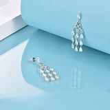 Celtic Drop Dangle Earrings 925 Sterling Silver Promise Irish Celtic Knot Earrings for Women Cubic-Zirconia Jewelry Gifts