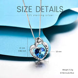 Wholesale Heart Pendant with Blue Swarovski Crystal 
