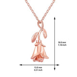 925 Sterling Silver Rose Flower Cremation Jewelry -  Rose Gold Plated Keepsake Ashes Memorial Urn Pendant Necklace for Women