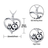 Panda Necklace Sterling Silver Cute Animal Panda Necklace Jewelry Gifts for Women Mother