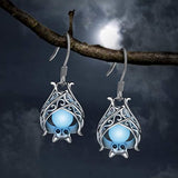 925 Sterling Silver Bat Drop Earrings Cute Animal Glowing in The Dark Halloween Jewelry Gift for Women Girl