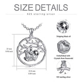 Sloth Gifts for Women, Sterling Silver Sloth Pendant Necklace Cute Animal Jewelry with Crystals from Swarovski
