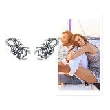 Gothic Scorpion Earrings 925 Sterling Silver Knight scorpion Stud Earrings,Solomon Scorpion Stud Earrings，Scorpio Horoscope earrings, Halloween Gift for men women