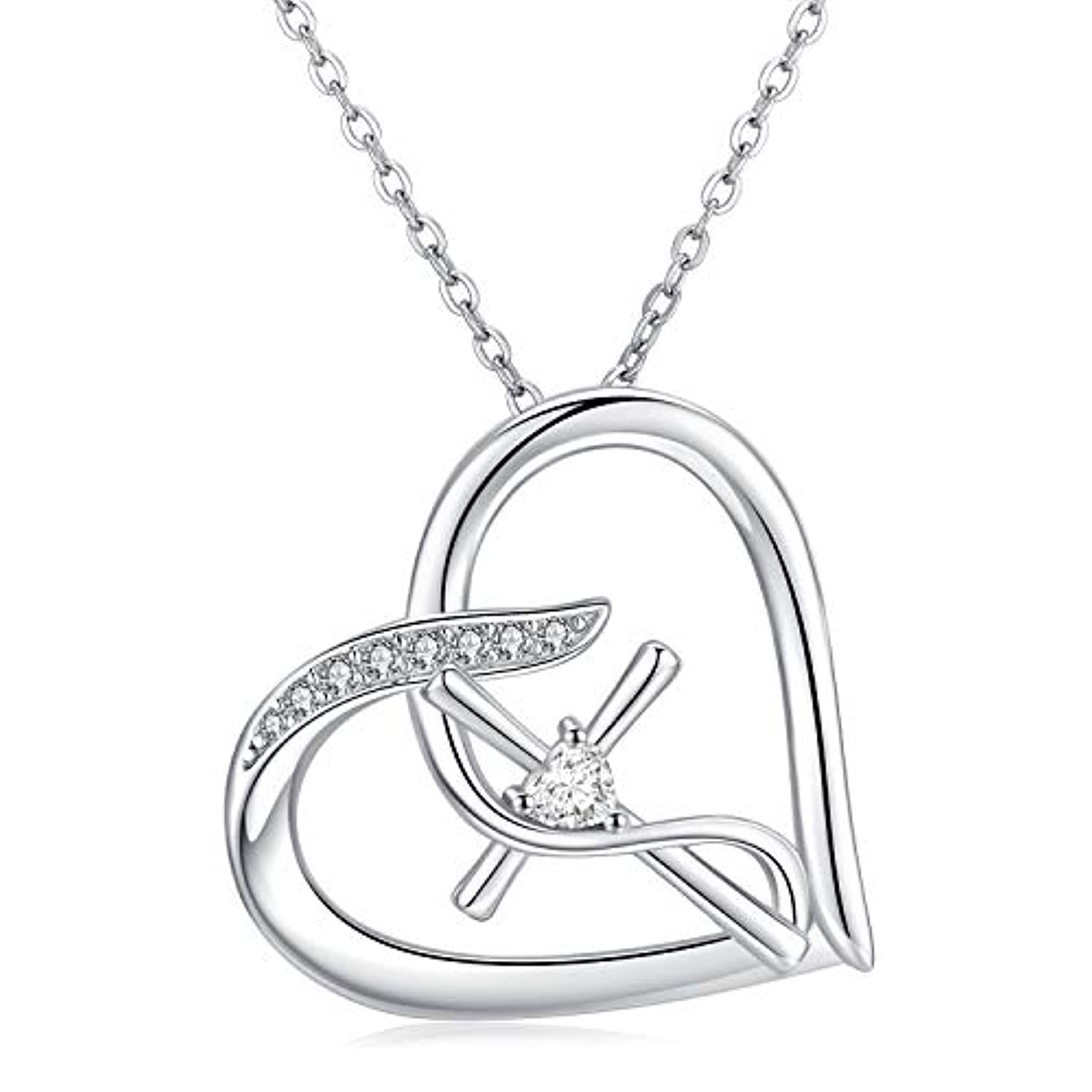 Cross Necklace for Women 925 Sterling Silver Love Heart Infinity Cross