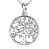 Silver  Tree of Life Forever Love Pendant Necklace