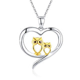 Owl Necklace, Owl Jewelry for Women 925 Sterling Silver Gold Owl Necklace for Women Owl Gifts for Owl Lover