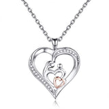 Silver Love Heart Pendant Necklace 