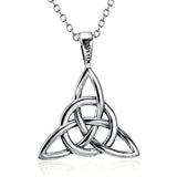 925 Sterling Silver Good Luck Irish Celtic Knot  Pendant Necklaces For Women