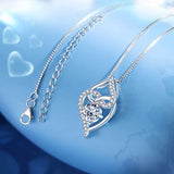 Wholesale White Gold Plated Infinity Heart Necklaces
