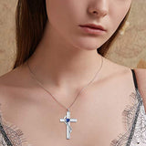 Sterling Silver Cross CZ Urn Necklace for Ashes Women Cherish Memories Jewelry to Keep Someone Near to You