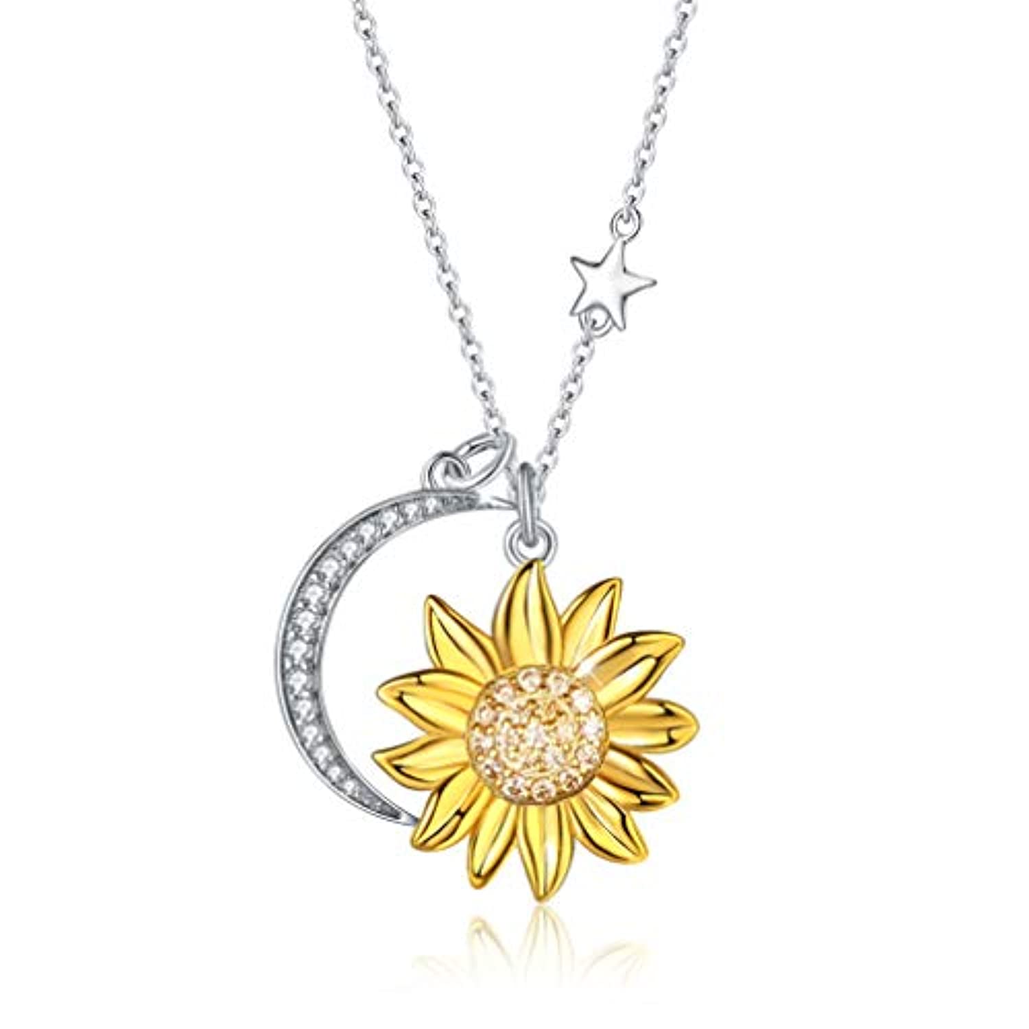 Summer Fashion Accessories Sunflower Necklace for Women Small Crystal  Flower Pendant Jewelry Anniversary Gift for Lover for Mom - AliExpress