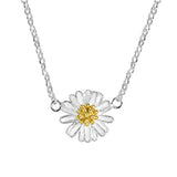 Silver Daisy Necklace Pendants