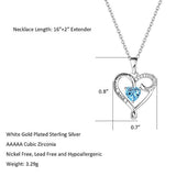 925 Sterling Silver Infinity Love Heart Pendant Necklace Cubic Zirconia CZ Fine Jewelry Gifts for Women Girls Mom Her with Gorgeous Jewelry