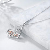 925 Sterling Silver Heart Necklaces for Mom Gifts for Mother Women,Engraved ' I Love You Forever ' on the Pendant Charm