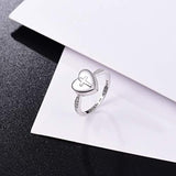 925 Sterling Silver Cross Urn Finger Ring for Women Always in My Heart Keepsake Memorial Cremation Jewelry urns Rings for Ashes