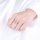S925 Sterling Silver Adjustable Wrap Open Rings