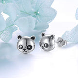 925 Sterling Silver Cute Animal Panda Stud Earrings for Women Teen Girls Birthday Gift