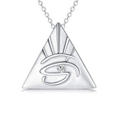 Silver Triangle Eye of Providence Necklace