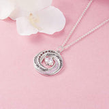 Sister/Friend/Mother/Daughter Necklace Always Forever My Friend Circle Pendant Jewelry Set Birthday Mothers Day for Women Girls