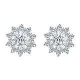 Snowflake Flower Stud Earrings