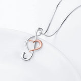 Musical Note Necklace Pendant 925 Sterling Silver Treble Clef Jewelry for Women Girls