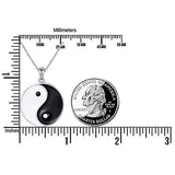 S925 Sterling Silver Ying Yang Tai Chi Pendant Necklaces