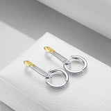 Safety Pin Earrings Jewelry for Women Sterling Silver Safety Pin Dangle Drop  Unique Huggie Hoop Earrings