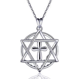 Silver Cross Star of David