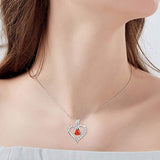 S925 Sterling Silver Cubic Zirconia infinity love heart Pendants  Necklace Stocking Stuffers for Women Girlfriend