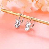 S925 Sterling Silver Animal Bear dangle Earrings