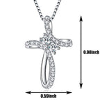 925 sterling silver Vintage Infinity Love Celtic Cross Pendant Necklace Jewelry Gifts for Women