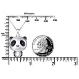 925 Sterling Silver Panda Cremation Jewelry Ashes Keepsake Urns Pendant Necklace for Women