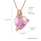 Love Guardian Heart Pendant Necklace Crystals Gift for Women Birthday Anniversary, Christmas Thanksgiving Gift Necklaces for Mom