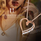 White Gold Plated Love Heart Pendant Jewelry You're in My Heart Cross Necklace for Women Girls